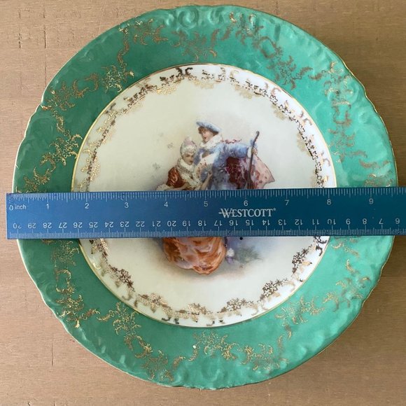 Antique Victoria Carlsbad Austria Signed FR. Stahl Raised Border Design Plate - Picture 6 of 9